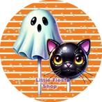 LF6452 icing frosting halloween 20cm eetbare taart print top, Ophalen of Verzenden, Nieuw, Taarten, Versiering