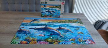 1500 stukjes puzzle dolfijnenbaai jumbo puzzel dolfijnen  beschikbaar voor biedingen
