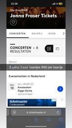 Jonna fraser concert, Tickets en Kaartjes, Twee personen, December