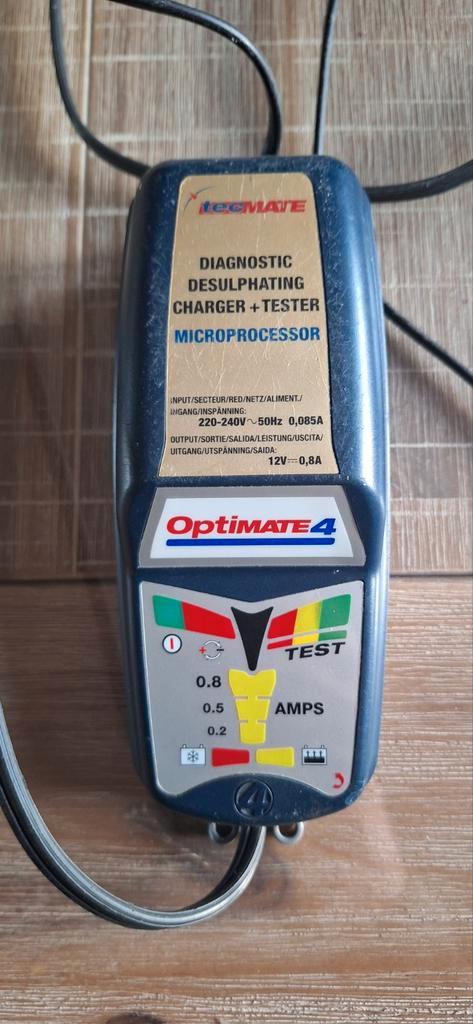 TecMate OptiMate 4 druppellader voor motor, Motoren, Accessoires | Onderhoudsmiddelen, Ophalen of Verzenden