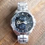 Casio Edifice horloge grijs & goud z.g.a.n., Staal, Verzenden, Polshorloge, Zo goed als nieuw