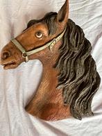 Vintage stenen paardenhoofd wanddecoratie, Ophalen of Verzenden