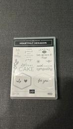 Heartfelt  Hexagon StampinUp!, Hobby en Vrije tijd, Stempelen, Ophalen of Verzenden, Zo goed als nieuw, Clearstamp