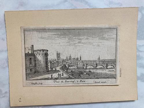 Veuë du Pont-neuf, à Paris, Israël Silvestre (1621-1691), Antiek en Kunst, Kunst | Etsen en Gravures, Ophalen of Verzenden