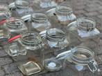 24 Weckpotten oa fido met goede sluiting en ringen, Huis en Inrichting, Ophalen, Zo goed als nieuw, Glas, Pot, Bus of Blik
