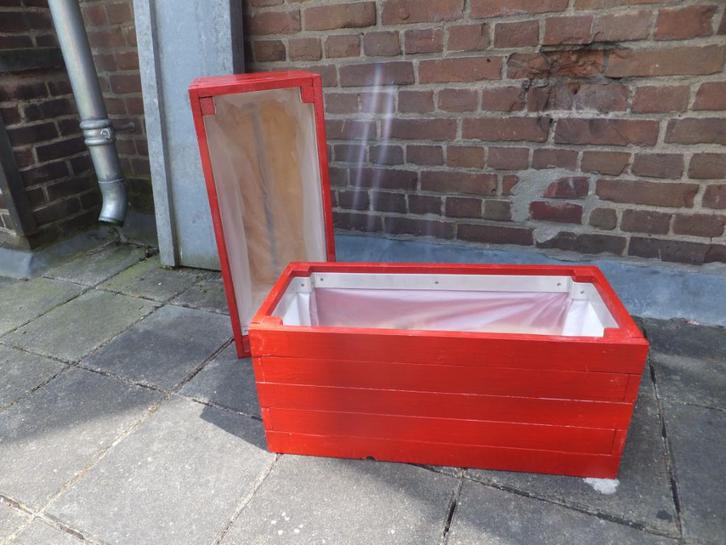 vintage plantenbak hout bloempot cactus plant ook voor Kerst, Antiek en Kunst, Curiosa en Brocante, Ophalen of Verzenden