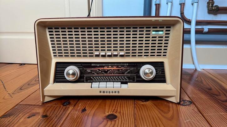 Philips buizenradio B1X82A (1958) –FM/AM – werkend – vintage, Audio, Tv en Foto, Radio's, Gebruikt, Radio, Ophalen of Verzenden