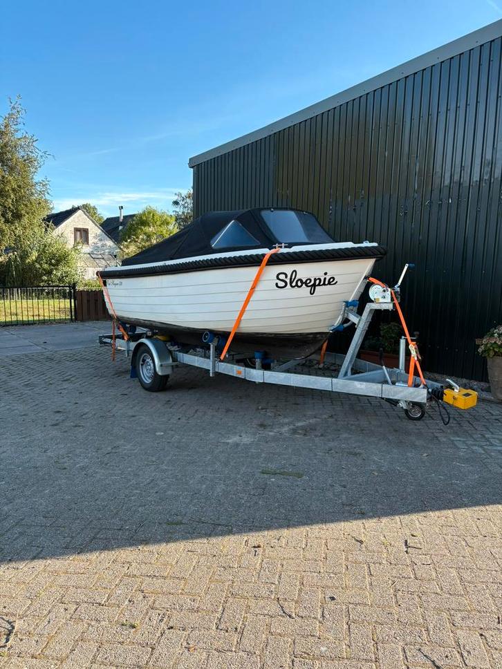 Oud Huyzer sloep 5.30, Watersport en Boten, Speedboten, Zo goed als nieuw, 3 tot 6 meter, Benzine, Minder dan 70 pk, Polyester