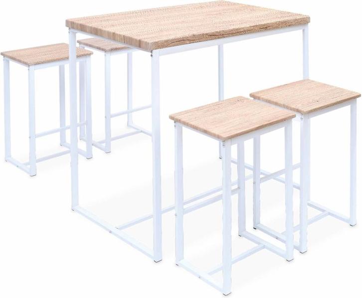 sweeek - Bartafelset loft, 100x60, Huis en Inrichting, Tafels | Eettafels, Nieuw, 150 tot 200 cm, 50 tot 100 cm, Vier personen
