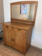 Antiek grenen commode met spiegel, Ophalen of Verzenden