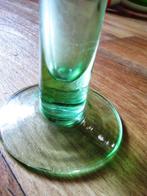 Grote(40cm!) groene glazen solifleur design vaas,brede voet, Verzamelen, Retro, Ophalen of Verzenden, Huis en Inrichting