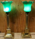 2 Vintage Herda Staande strakke messing klassieke tafellamp, Ophalen, Gebruikt, 50 tot 75 cm, Vintage, antiek, Neoklassiek, Design, Herda, Regency stijl