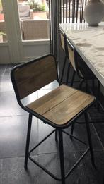 Barkrukken hout en staal, Huis en Inrichting, Barkrukken, 60 tot 90 cm, Ophalen of Verzenden, Zo goed als nieuw, 3 krukken