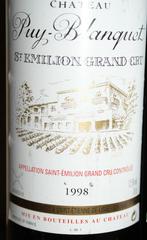 Fles St-Emilion G.C. Château Puy-Blanquet rood 75 cl 1998 .., Frankrijk, Nieuw, Ophalen of Verzenden, Rode wijn