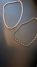 2 x rvs ketting "Koningsschakel" 60 cm, Sieraden, Tassen en Uiterlijk, Kettingen, Ophalen of Verzenden, Nieuw, Zilver, Overige materialen