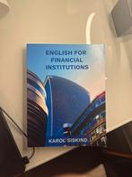 English for financial institutions ISBN 9782919965601, Ophalen of Verzenden