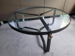 Gubi Adnet salontafel Ø100 zwart, design, lichte gebr.sporen, Huis en Inrichting, Tafels | Salontafels, Ophalen, Glas, Rond, Zo goed als nieuw