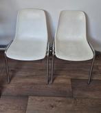2 witte stoelen, Huis en Inrichting, Stoelen, Ophalen, Gebruikt, Wit