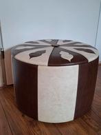 Vintage 70s twee kleuren poef, Ophalen, Minder dan 50 cm, Gebruikt, Vintage retro 70s 1970