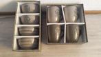 Dessertschaaltjes 4x met passende bekers 4x, Huis en Inrichting, Keuken | Servies, Ophalen of Verzenden, Zo goed als nieuw, Overige stijlen