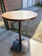 solide statafel op zware metalen voet, Huis en Inrichting, Tafels | Statafels, Ophalen, Gebruikt