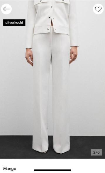 Mango nieuwe broek wit maat 38 beschikbaar voor biedingen