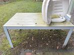 GRATIS tuintafel en 2 stoeltjes, Tuin en Terras, Tuintafels, Ophalen, Gebruikt, Rechthoekig, Kunststof