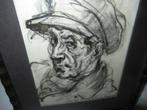 MAN MET PET JULIEN VAN DE VEEGAETE (1886-1960), Ophalen of Verzenden