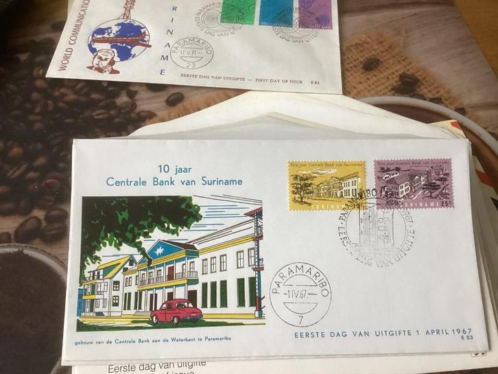 No4794 Suriname E53 Heb ook van Nederland jaargangen fdc, Postzegels en Munten, Postzegels | Eerstedagenveloppen, Onbeschreven