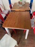 2 verlengbare tafels, Huis en Inrichting, Tafels | Eettafels, Ophalen, 50 tot 100 cm, Zo goed als nieuw, Rechthoekig
