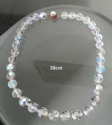Aurora Borealis-kristallen ketting met doos- of insteekslotj beschikbaar voor biedingen