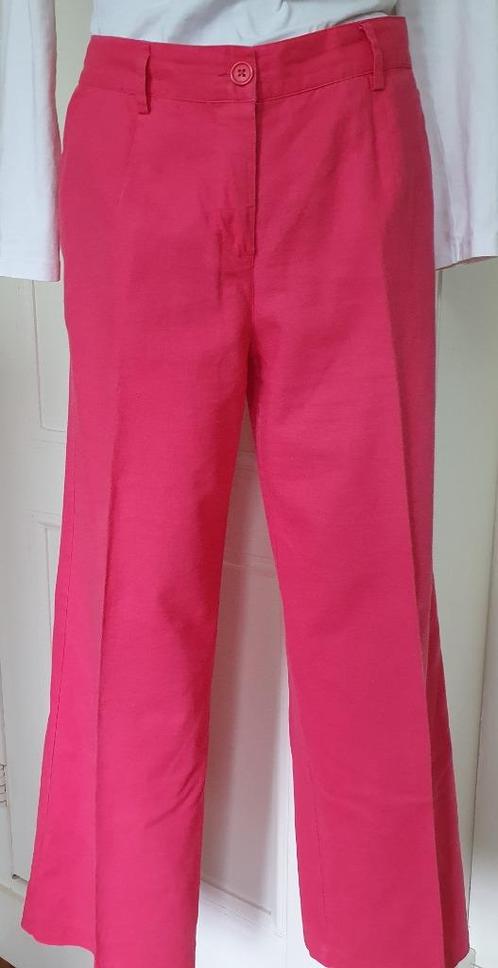 Nieuwe zomerpantalon maat 42/44, Kleding | Dames, Broeken en Pantalons, Nieuw, Maat 42/44 (L), Roze, Lang, Ophalen of Verzenden