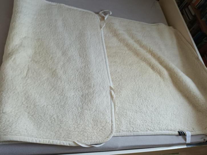 merino wollen 1p onderdeken onderlegger 205-98cm Well Fair, Huis en Inrichting, Slaapkamer | Beddengoed, Zo goed als nieuw, Deken of Dekbed