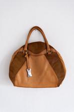 Karamelkleurige Leren Handtas N&N Handbags, Ophalen of Verzenden, Gebruikt, Bruin, Handtas