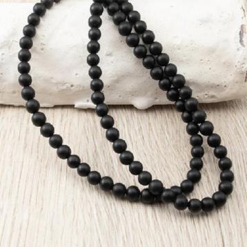 Streng Onyx natuursteen 4 mm MATZWART of GLANS beschikbaar voor biedingen