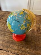 Vintage wereldbol jaren 70 metaal, Huis en Inrichting, Woonaccessoires | Wereldbollen, Ophalen of Verzenden, Gebruikt