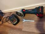 Bosch profesional GWS 18-125v acuflex inclusief aculader, Ophalen of Verzenden, Zo goed als nieuw, 1000 watt of meer, Haakse handslijpmachine