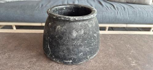 Mooie sobere zwart/grijze stenen pot, Huis en Inrichting, Woonaccessoires | Overige, Zo goed als nieuw, Ophalen of Verzenden