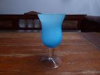 Vintage opaline kelk in blauw, Ophalen of Verzenden
