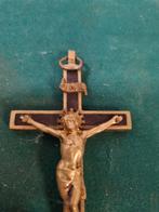 crucifix kruis beeld doodshoofd  messing vintage, Verzamelen, Ophalen of Verzenden
