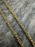 14k Gouden Koningsketting 70cm, Ophalen of Verzenden, Zo goed als nieuw, Goud