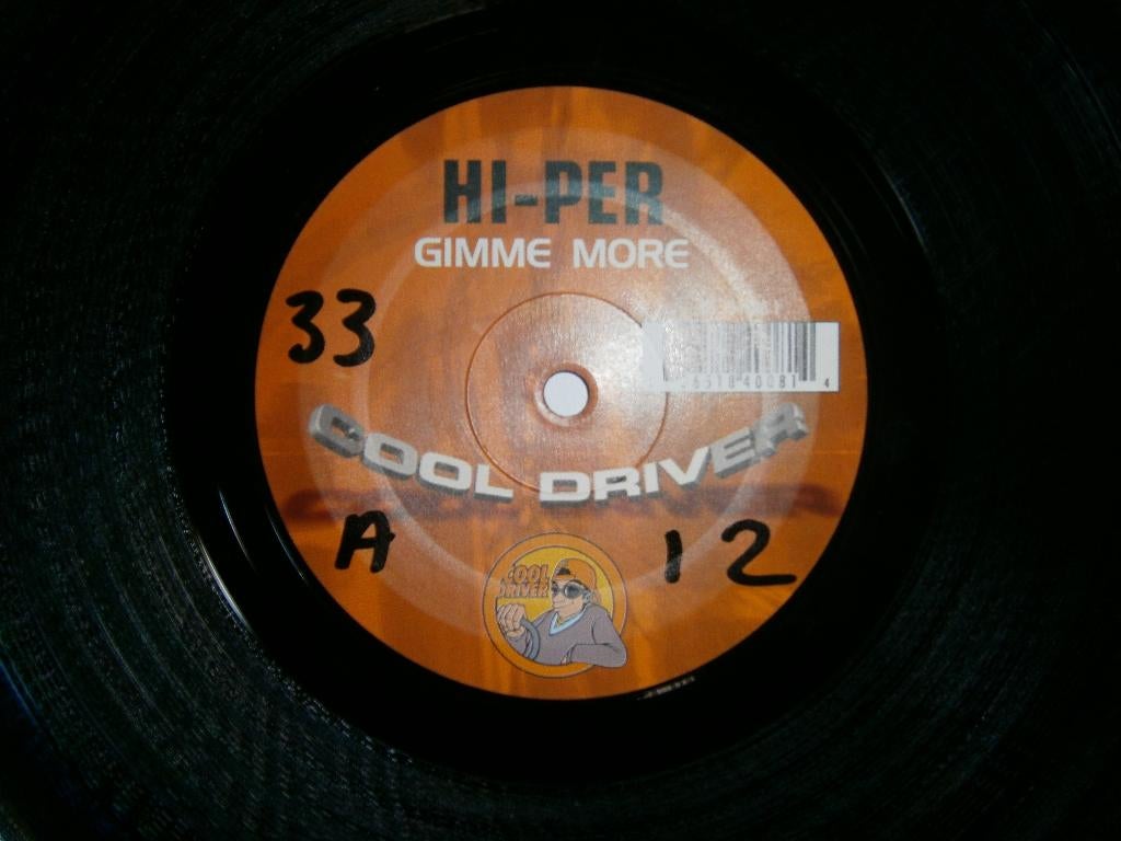 Hi-per – Gimme More. 2000. Belgium. Club Trance, Jumpstyle, Cd's en Dvd's, Ophalen, Gebruikt, 12 inch, Techno of Trance