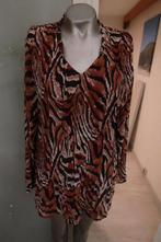 So Soire prachtige blouse bruin zwart L, So Soire, Overige kleuren, Verzenden, Maat 42/44 (L)