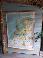 Oude Wandkaart Nederland - 120x155cm, Antiek en Kunst, Ophalen