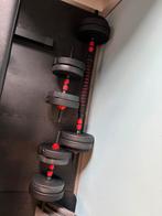 Dumbell en barbel 2 in 1 halterset verstelbaar, Sport en Fitness, Fitnessmaterialen, Ophalen, Zo goed als nieuw, Halterset