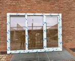 uPVC kozijn met glas en rooster, Ophalen, Kunststof, Nieuw, 150 tot 225 cm