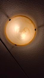 Plafondlamp met glazen kap, Ophalen of Verzenden, Gebruikt, Glas, Modern