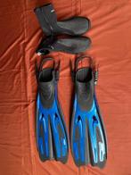duikvinnen Pro blue tiara pro ii met schoenen 60,-, Ophalen, Zo goed als nieuw, Snorkelvinnen