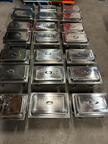 Te koop diverse chafing dishes warmhoud bakken Bainmarie beschikbaar voor biedingen