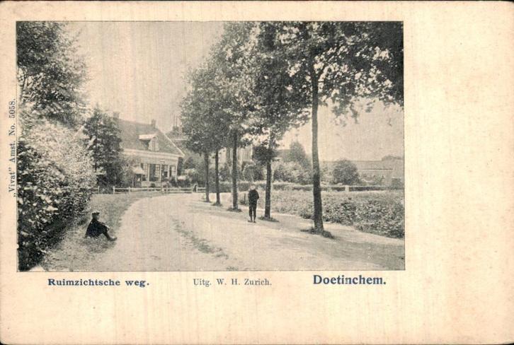 Doetinchem - Ruimzichtsche weg - Straatgezicht, Verzamelen, Ansichtkaarten | Nederland, Ongelopen, Gelderland, 1920 tot 1940, Ophalen of Verzenden
